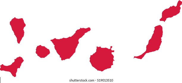 Canary Islands map silhouette