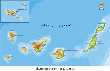 Canary Islands Location On Map Canary Islands Map Images, Stock Photos & Vectors | Shutterstock