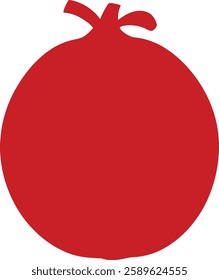 Canary Melon Red Silhouette Vector Illustration – Exotic Fruit Outline for Design