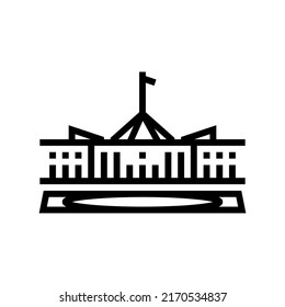 canberra city line icon vector. canberra city sign. isolated contour symbol black illustration svg