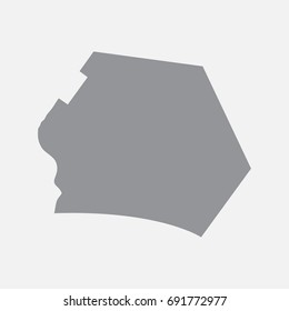 Canberra city map in gray on a white background