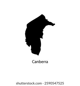 Canberra City Map Stock Vector.