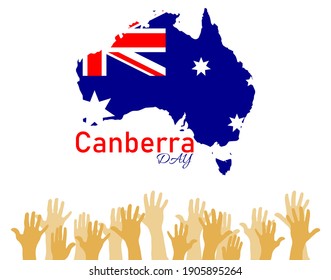 Canberra Day Australia. It is on Second Monday of March in honor of its official naming (Canberra) on March 12, 1913 in the Australian Capital Territory and the Jervis Bay Territory. svg