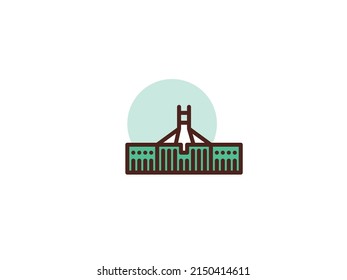 Canberra Monument Cultural Icons Flat Vectors Vectors. flat icon premium vector. modern and professional. creative symbol. regular used icon. ecommerce design for business.eps svg