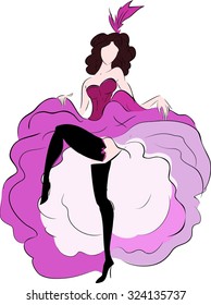 Cancan dancer sketch