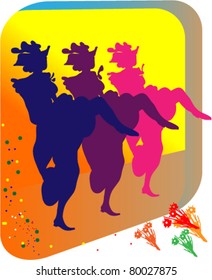 Cancan scene