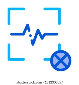Cancel Action Voice Control Icon Vector Thin Line. Contour Illustration