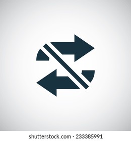 cancel auto play icon on white background 
