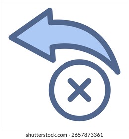 Cancelar Ilustración vectorial de icono azul