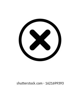 Cancel button icon vector illustration logo template for many purpose. Isolated on white background