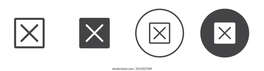 Cancelar el contorno del logotipo del Vector del icono de Botón