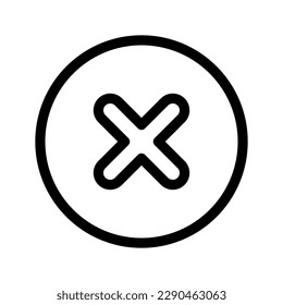 Cancel Button Icon Vector Symbol Design Illustration