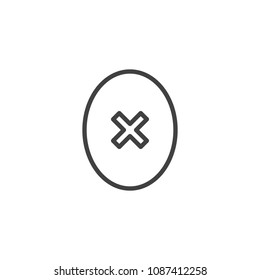 Cancel button outline icon. linear style sign for mobile concept and web design. Delete, Remove simple line vector icon. Symbol, logo illustration. Pixel perfect vector graphics