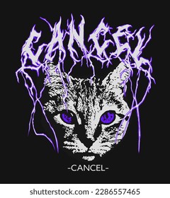 Cancel. Cat Trendy Urban Streetwear Design in Luxury, Edgy and Brutalist Style