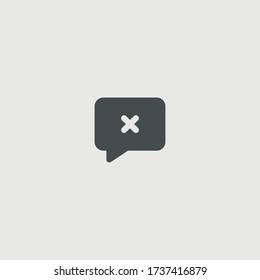Cancel chat vector icon illustration sign