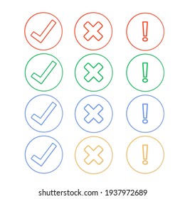 Cancel and check button collection.