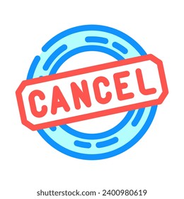cancel close color icon vector. cancel close sign. isolated symbol illustration