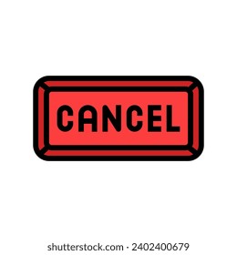 cancel close color icon vector. cancel close sign. isolated symbol illustration