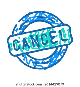cancel close doodle icon sketch vector. cancel close sign. isolated symbol illustration