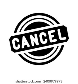 cancel close glyph icon vector. cancel close sign. isolated symbol illustration
