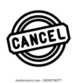 cancel close line icon vector. cancel close sign. isolated contour symbol black illustration