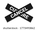 Cancel culture - being nulled, silenced, boycotted, erased and deleted. Vector illustration isolated on white.