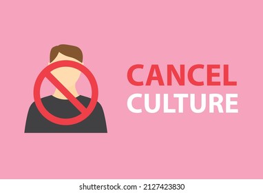 Cancel Culture Concept, Social Media Criticism And Censorship- Vector Illustration