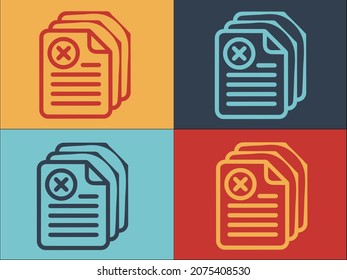 Cancel Docs Logo Template, Simple Flat Icon of vector,icon,cancel