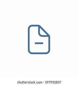 Cancel document icon. Delete file sign vector