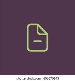 Cancel document icon. Delete file sign vector