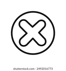 Cancel event icon linear graphics set vector