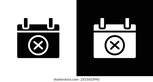 Cancelar icono de evento logotipo conjunto Vector