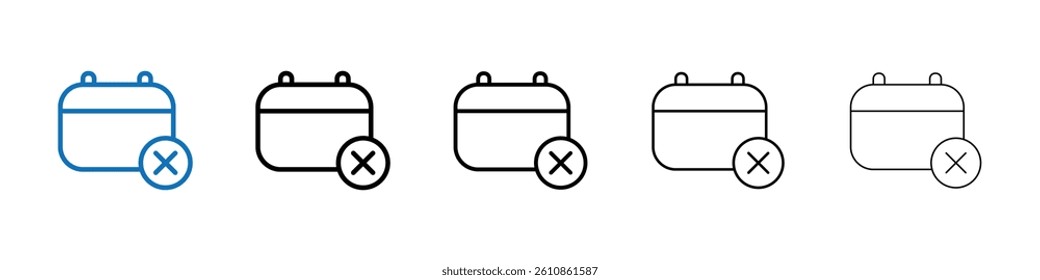 Cancel event icon Outline vector logo for web ui