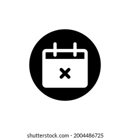 cancel event icon and  Vector illustration isolated on a white background. Premium quality for mobile apps, user interface, presentation, and website. pixel perfect icon