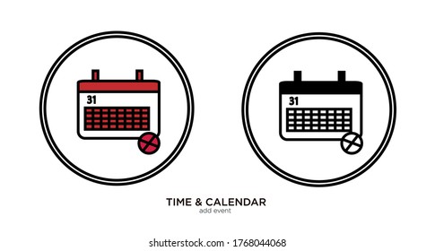 Cancelar ilustración vectorial de evento color lineal y diseño relleno