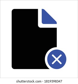 Cancel File Document Vector icon