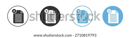 Cancel file icon. Graphic icon design template