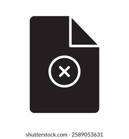 Cancel file icon. vector image
