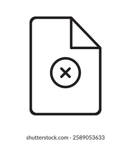 Cancel file icon. vector image
