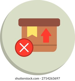 Cancelar icono de estilo de círculo plano