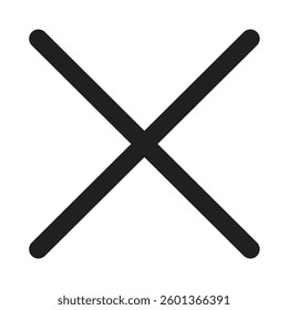 Cancel flat icon black illustration vector on white background