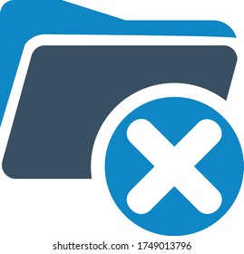 Ordnersymbol abbrechen (Vektorgrafik)