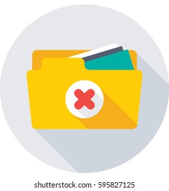 Cancel Folder Vector Icon