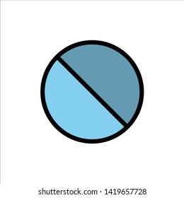 Cancel, Forbidden, No, Prohibited  Flat Color Icon. Vector icon banner Template