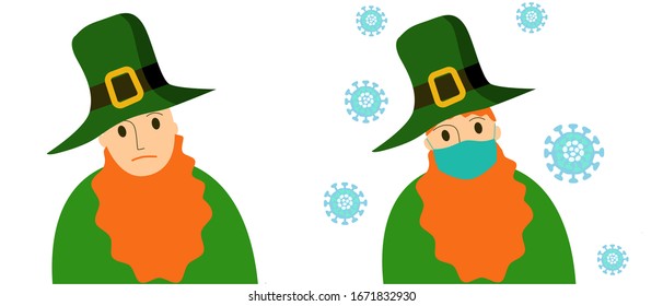 Cancel holiday St. Patrick's Day. Quarantine coronavirus 2019-nCoV.