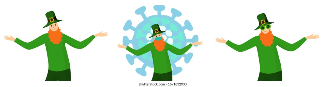 Cancel holiday St. Patrick's Day. Quarantine coronavirus 2019-nCoV.