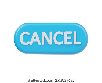 Cancel icon 3d render illustration