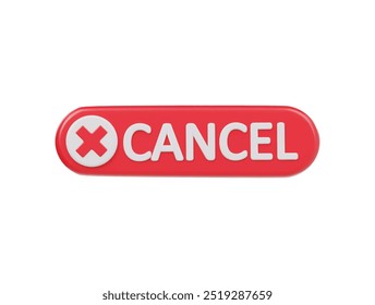 Cancel icon 3d render illustration