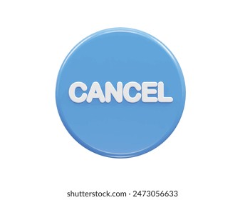 Cancelar icono representación 3d icono rechazado elemento de ilustración