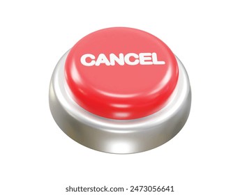 Cancel icon 3d rendering rejected icon illustration element